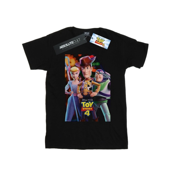 Disney Girls Toy Story 4 Buzz Woody And Bo Peep-affisch Cotton T Black 12-13 Years