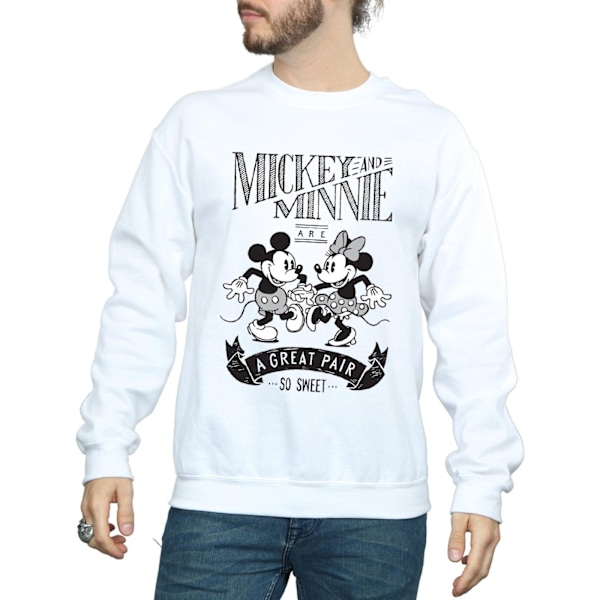 Disney Herr Mickey Och Minnie Mouse Great Pair Sweatshirt XXL W White XXL
