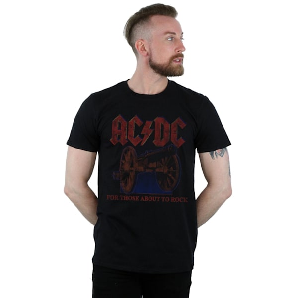 AC/DC Herr T-shirt For Those About To Rock Canon 3XL Svart Black 3XL