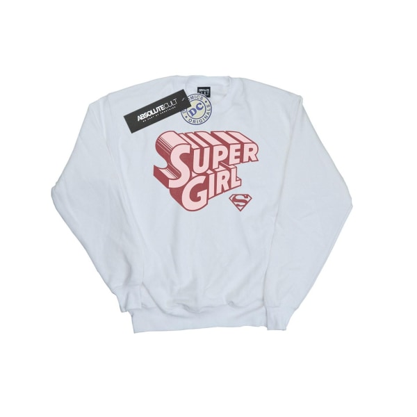 DC Comics Dam/Dam Supergirl Retro Logo Sweatshirt S Vit White S