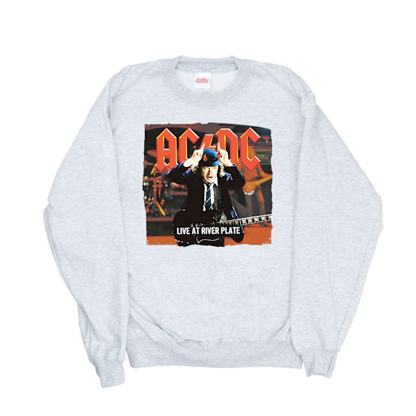 AC/DC Dam/Kvinnor Live At River Plate Columbia Records Sweatshirt Heather Grey S