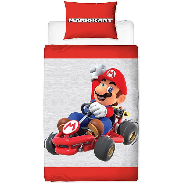 Super Mario Closeup Påslakan Set Enkelsäng Grå/Vit/Röd Grey/White/Red Single