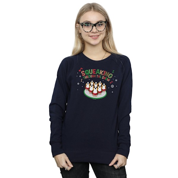 Star Wars Dam/Damer The Last Jedi Porgs Squeaking Through The Snow Sweatshirt M Marinblå Navy Blue M