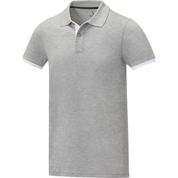 Elevate Herr Morgan Kortärmad Pikétröja S Heather Grey Heather Grey S