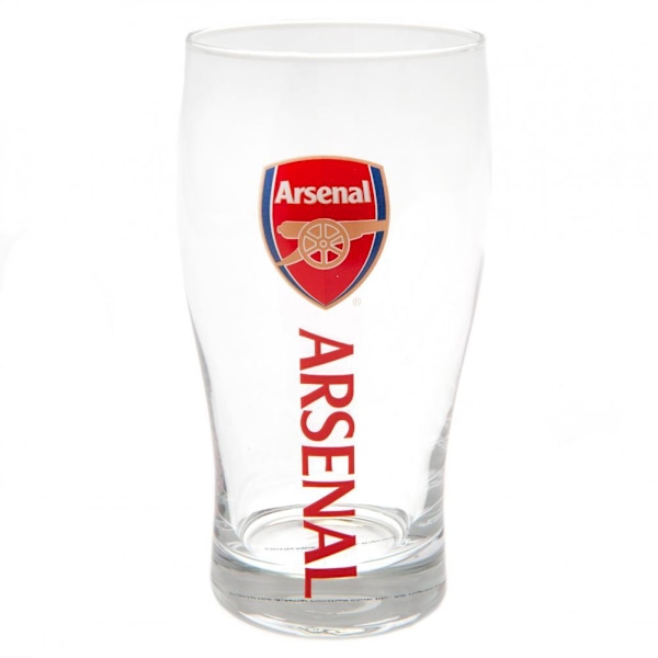 Arsenal FC Crest Tulip Pint Glas En Storlek Röd Red One Size