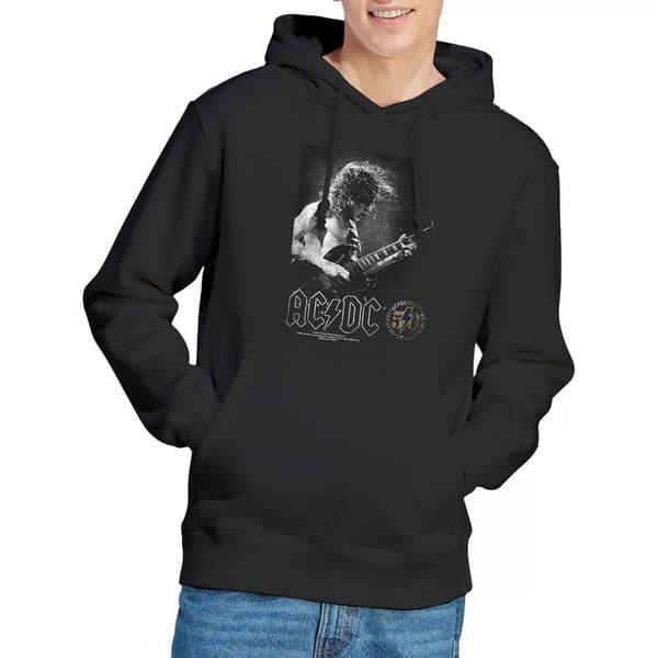 AC/DC Herr Foto Gitarr Huvtröja M Svart Black M