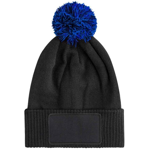 Beechfield Barn/Barn Snowstar Patch Mössa One Size Svart/ Black/Bright Royal One Size