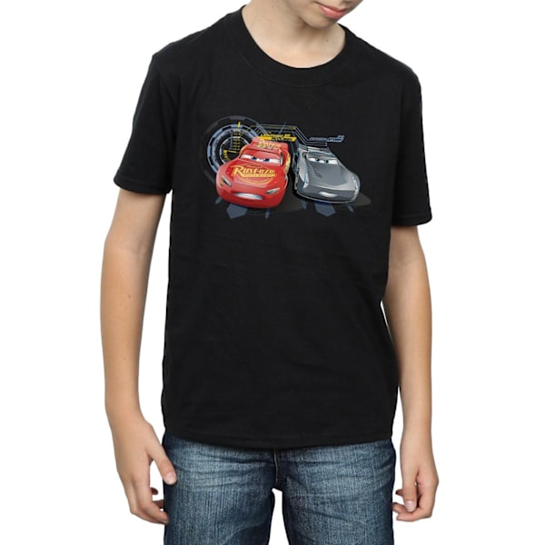 Disney Boys Cars Lightning Vs Storm T-shirt 7-8 år Svart Black 7-8 Years