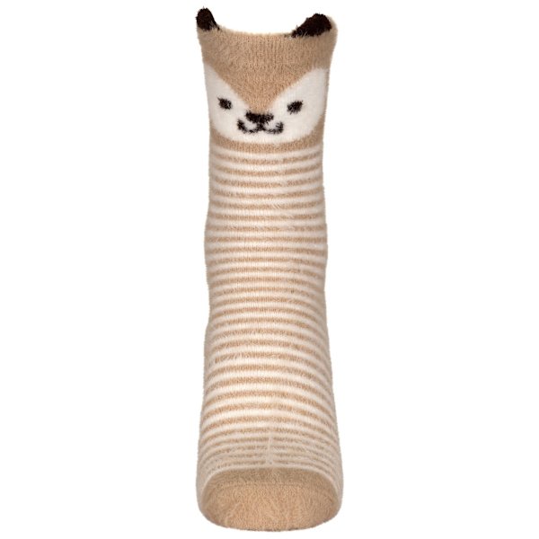 Trespass Barn/Barn Cosy Animal Face Socks 12 UK Barn-3 UK Beige 12 UK Child-3 UK
