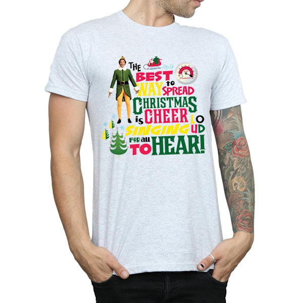 Elf Herr Julstämning T-shirt 3XL Sports Grey Sports Grey 3XL