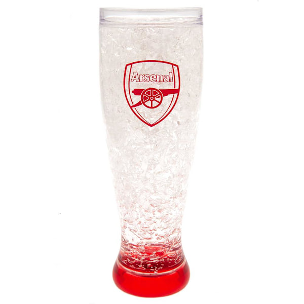 Arsenal FC Slim zer Pint Glas En Storlek Klar/Röd Clear/Red One Size