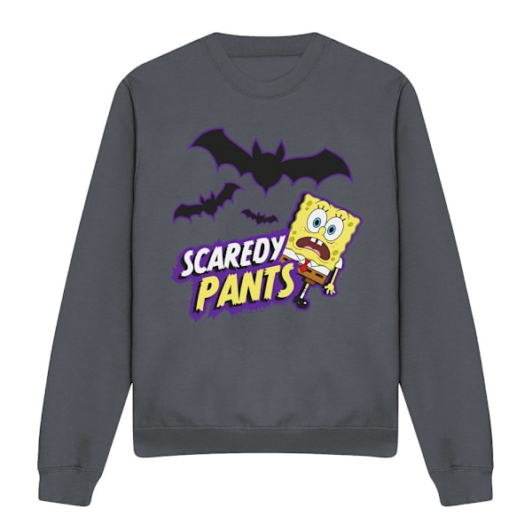 SvampBob Fyrkant Unisex Vuxen Scaredy Pants Sweatshirt S C Charcoal S