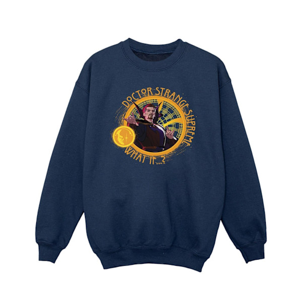 Marvel Girls What If Supreme Dr Strange Sweatshirt 12-13 år Navy Blue 12-13 Years