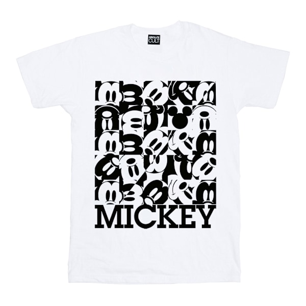 Disney Boys Mickey Mouse Grid T-shirt 12-13 år Vit White 12-13 Years