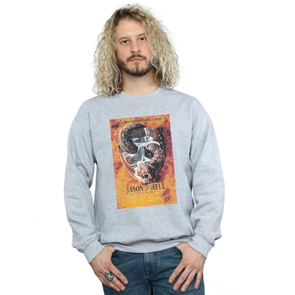 Fredagen den 13:e Herr Jason går till helvetet Sweatshirt XXL Sports G Sports Grey XXL