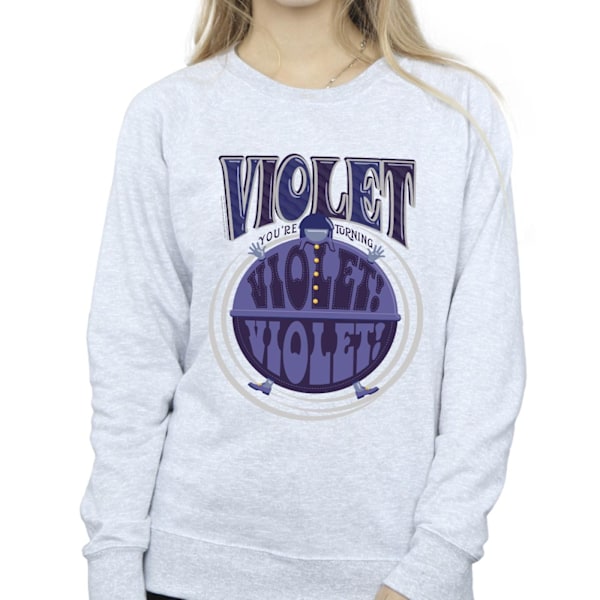 Willy Wonka Dam/Damer Violet Turning Violet Sweatshirt 5XL Sports Grey 5XL