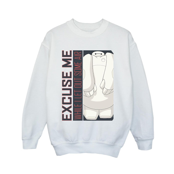 Disney Boys Big Hero 6 Baymax Excuse Me Some Air Sweatshirt 7-8 White 7-8 Years