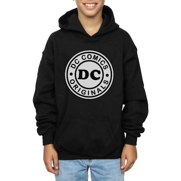 DC Comics Boys DC Originals Logo Hoodie 12-13 år Svart Black 12-13 Years