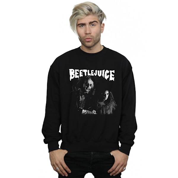 Beetlejuice Monokrom Par Sweatshirt XXL Svart Black XXL