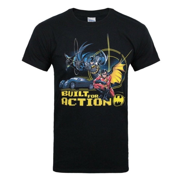 Batman Mens Built For Action T-shirt XXL Svart Black XXL