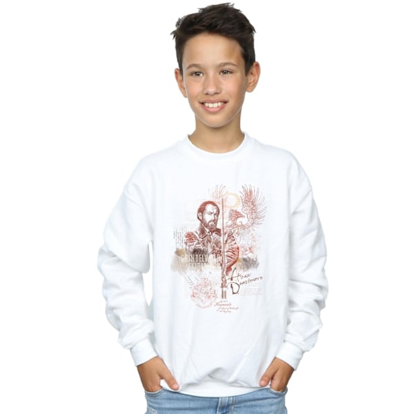 Fantastiska vidunder Boys Albus Dumbledore Sweatshirt 9-11 år Vit White 9-11 Years