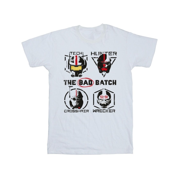 Star Wars: Bad Batch Girls Clone Force 99 bomull T-shirt 12-13 White 12-13 Years