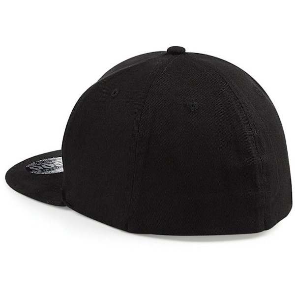 Beechfield Herr Flat Peak Rapper Cap En Storlek Svart Black One Size