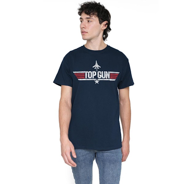 Top Gun Herr Logo T-Shirt XL Marinblå Navy XL