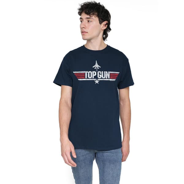 Top Gun Herr Logotyp T-shirt M Marinblå Navy M
