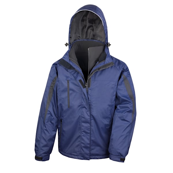 Result Herr 3 i 1 Softshell Vattentät Journey Jacka Med Huva Navy / Black 2XL