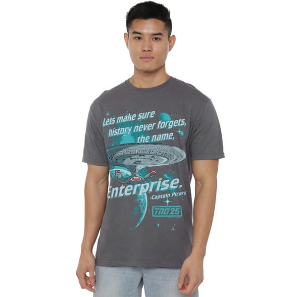Star Trek Herr Never Forget T-Shirt S Kolgrå Charcoal S
