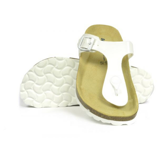 Sanosan Dam/Dam Geneve Lacklädersandaler 3 UK Vit/Brun White/Brown 3 UK