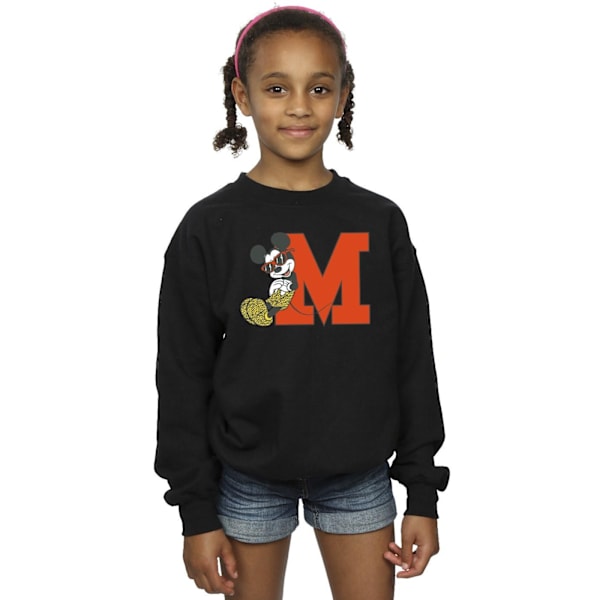 Disney Girls Mickey Mouse Leopard Byxor Sweatshirt 5-6 År Black 5-6 Years