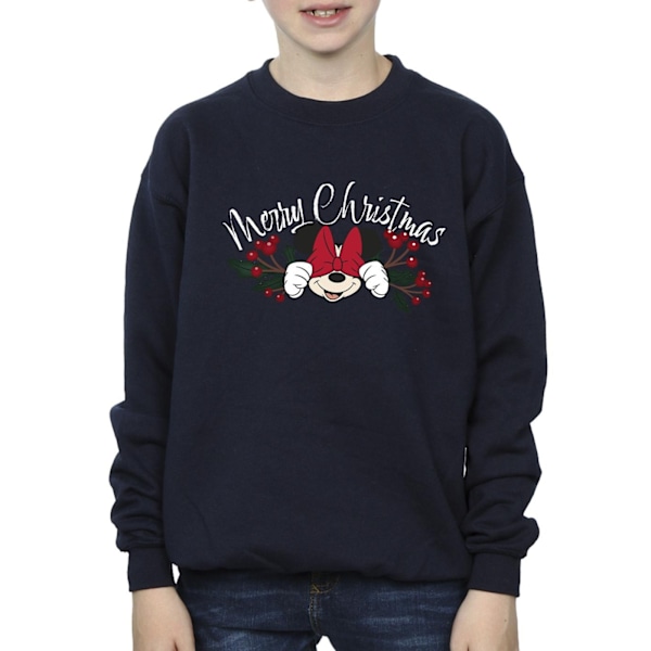 Disney Boys Minnie Mouse Jul Holly Sweatshirt 5-6 År N Navy Blue 5-6 Years