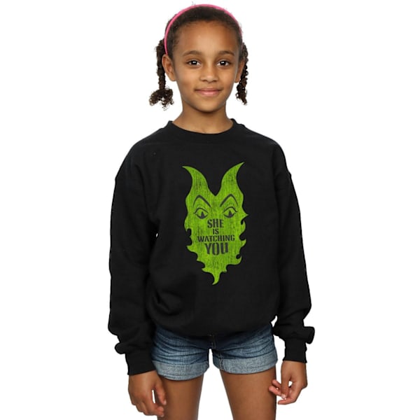 Disney Girls The Descendants Maleficent She Is Watching Sweatshirt Black 9-11 Years