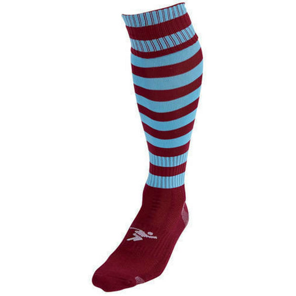 Precision Unisex Vuxen Pro Randiga Fotbollsstrumpor 7 UK-12 UK Mar Maroon/Sky Blue 7 UK-12 UK