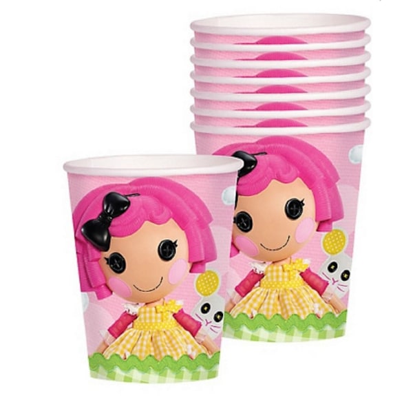 Lalaloopsy Crumbs engångsmugg (8-pack) One Size Rosa/Gul Pink/Yellow/Green One Size