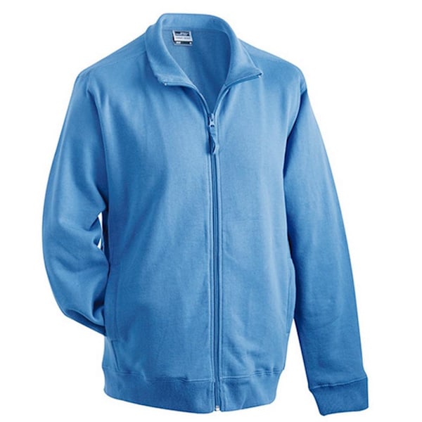 James and Nicholson Unisex Sweatjacka XL Blå Blue XL
