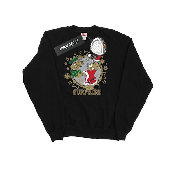 Tom And Jerry Herr Jul Överraskning Sweatshirt S Svart Black S