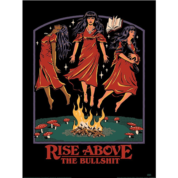 Steven Rhodes Rise Above The Bullshit Print 40cm x 30cm Multico Multicoloured 40cm x 30cm