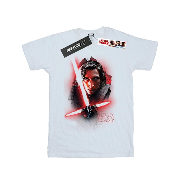 Star Wars Girls The Last Jedi Kylo Ren Borstad Bomull T-shirt 9 White 9-11 Years