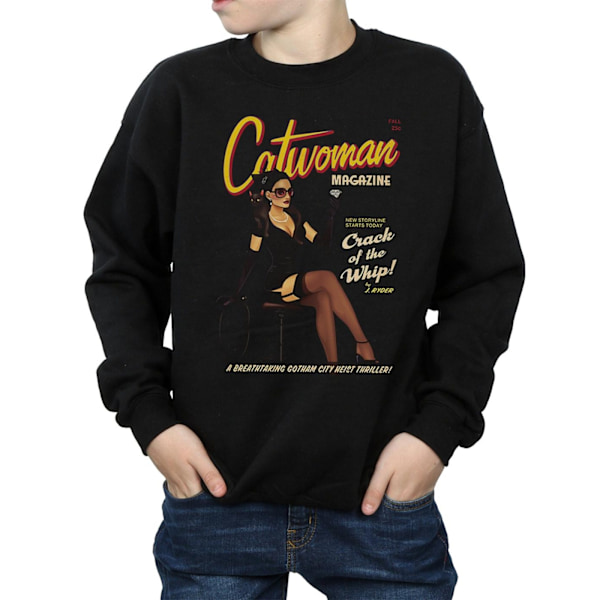 DC Comics Boys Catwoman Bombshell Cover Sweatshirt 12-13 år Black 12-13 Years