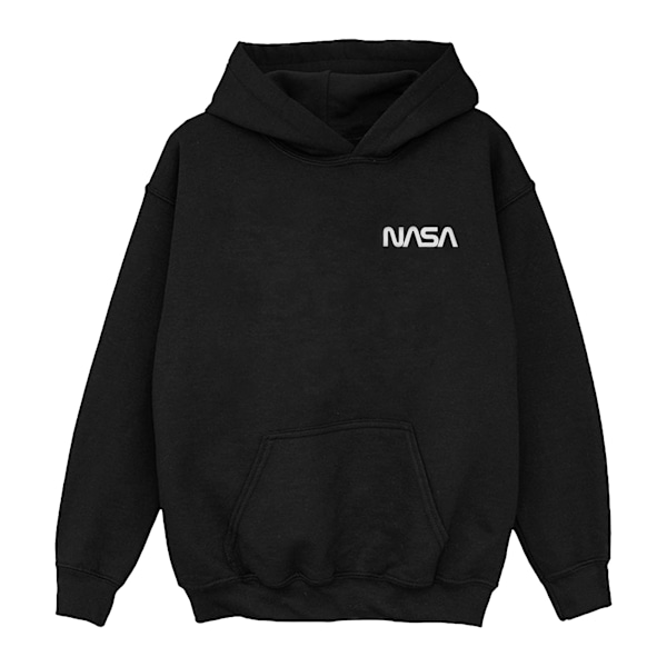 NASA Boys Modern Logo Chest Hoodie 7-8 år Svart Black 7-8 Years