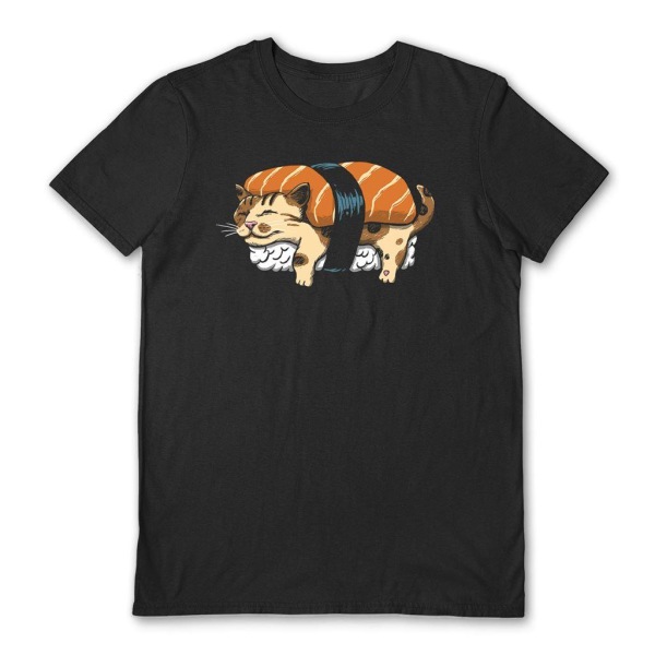 Vincent Trinidad Unisex vuxen Neko Sushi T-shirt S Svart/Brun/ Black/Brown/White S