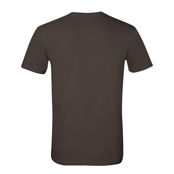 Gildan herr kortärmad mjuk t-shirt S mörk choklad Dark Chocolate S