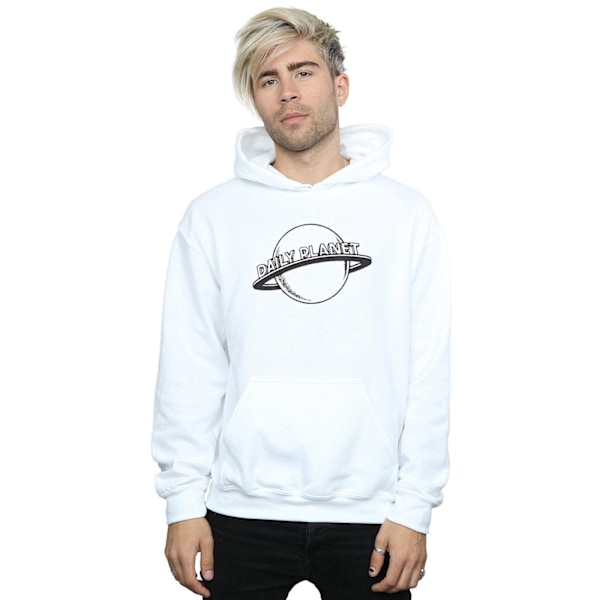 DC Comics Herr Superman Daily Planet Hoodie 4XL Vit White 4XL