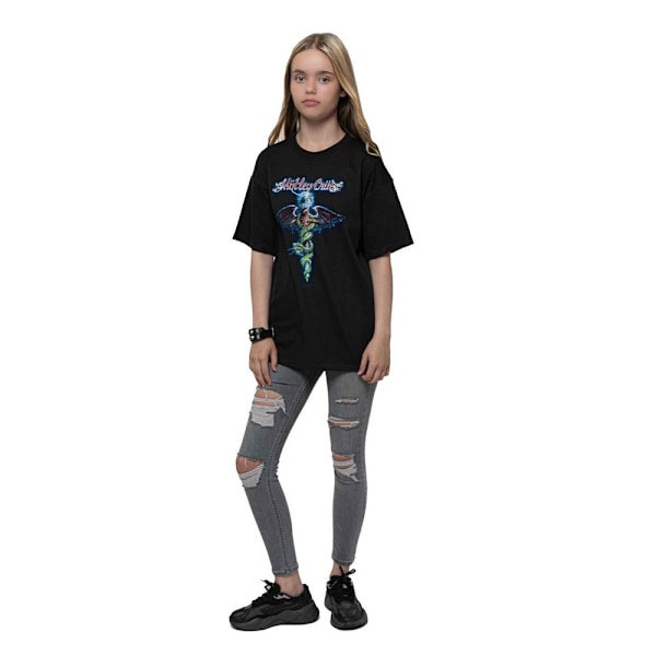 Motley Crue Barn T-shirt för barn/barn 12-13 år Svart Black 12-13 Years