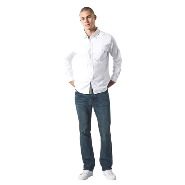 Pretty Green Herrskjorta med Paisleyfoder och Knappar XL Vit White XL