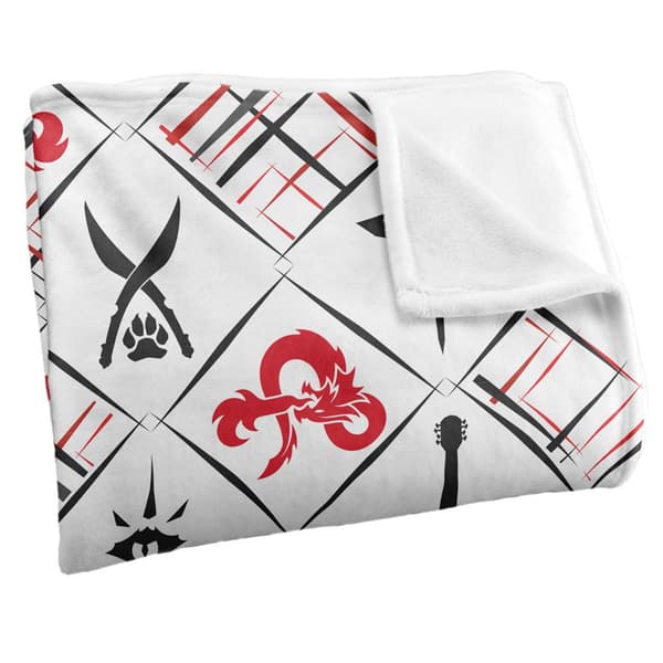 Dungeons & Dragons D20 Filt En Storlek Vit White One Size