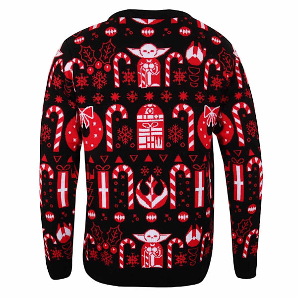 Star Wars: The Mandalorian Unisex Vuxen Godis Sockerstickad Tröja Multicoloured M